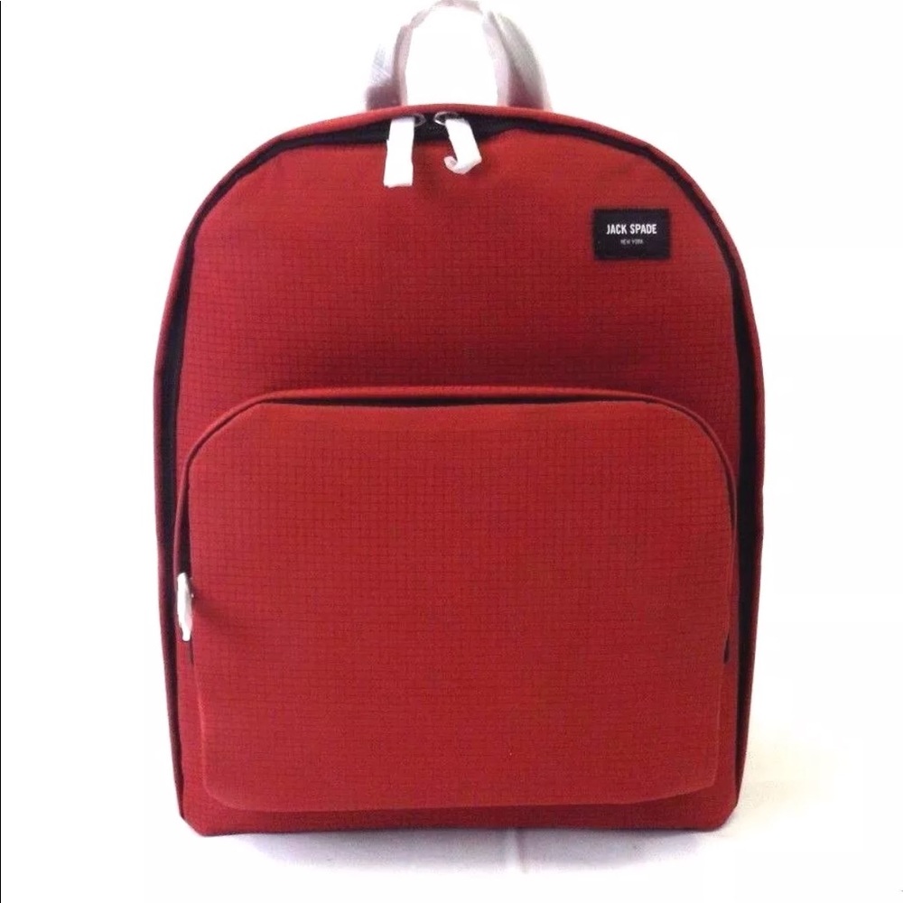JACK SPADE SOLID RIPSTOP RED BACKPACK-B10